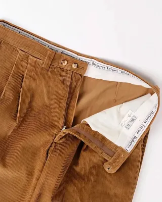 Pantalone sartoriale uomo velluto marrone