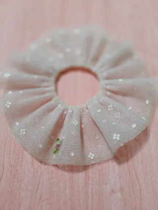 Barbie - Collarettino in pizzo con fiori