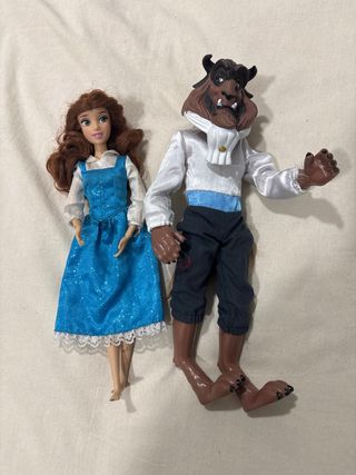 Muñecos Bella y Bestia Disney