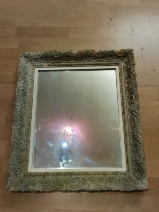 Espejo Francés Antiguo Dorado