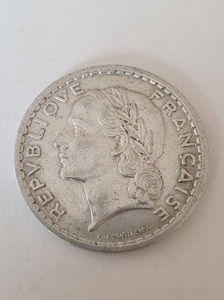 Moneta 1947 5 Franchi Repubblica Francese