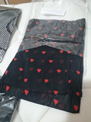 2 Medias Negras con estampado