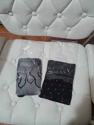 2 Medias Negras con estampado