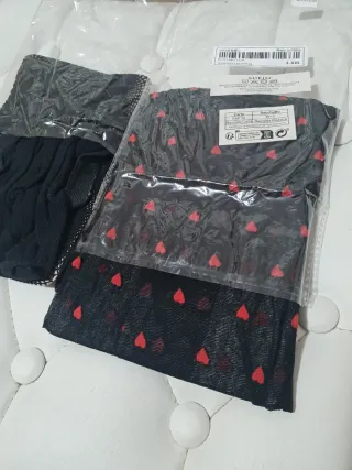 2 Medias Negras con estampado