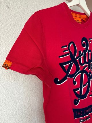 Superdry Camiseta Roja Talla S