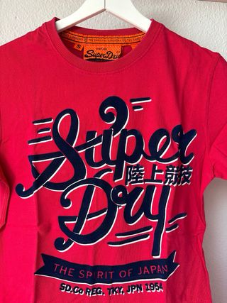 Superdry Camiseta Roja Talla S