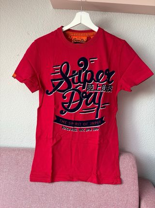 Superdry Camiseta Roja Talla S