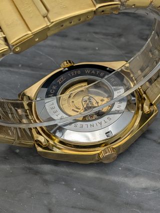 Orologio Uomo Scheletro Automatico Gold Black