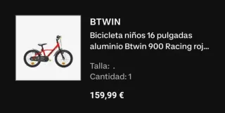 Bicicleta infantil Btwin 900 Racing 16