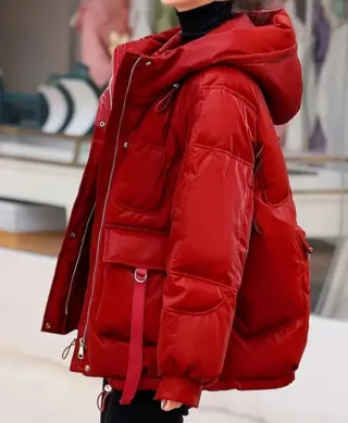 Chaqueta acolchada roja