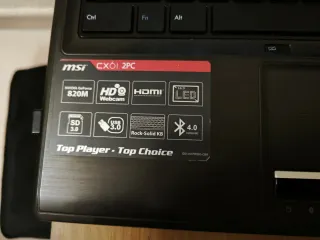 MSI CX61 2PC Ordenador Portátil Negro