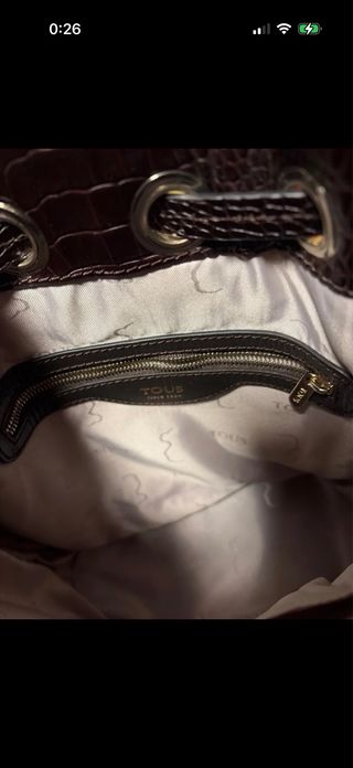 Bolso Cubo Negro Tous Cocodrilo