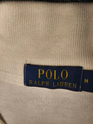 Polo Ralph Lauren Sudadera Media Cremallera Blanca