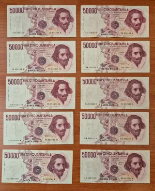 50.000 Lire Bernini Banconote