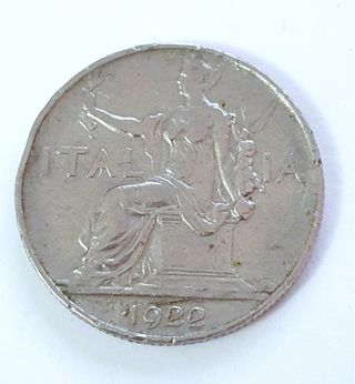 Rara Moneta Buono da 1 Lira Savoia 1922