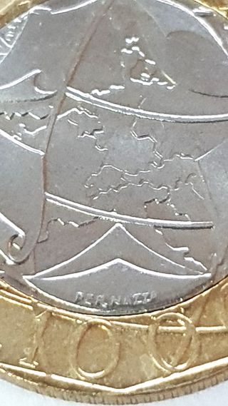Moneta con errore progettazione 1000 Lire Europa