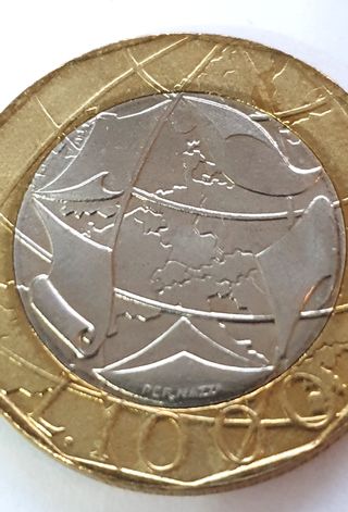 Moneta con errore progettazione 1000 Lire Europa