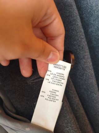 Abrigo de lujo Angora/Lana/Cachemira