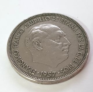 Moneta 25 Pesetas Aquila Francisco Franco 1957