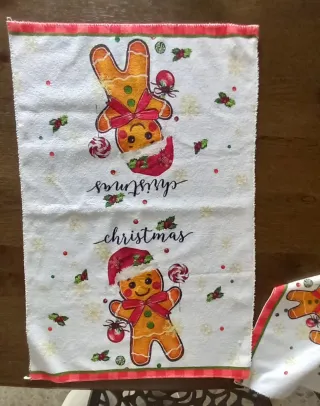 Lotto 2 straccetti + grembiule natalizio