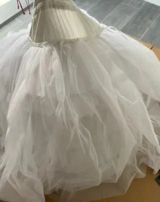 Cancan de fallera la llar de fil color blanco