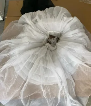 Cancan de fallera la llar de fil color blanco