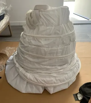 Cancan de fallera la llar de fil color blanco