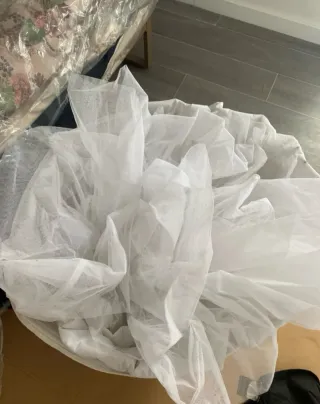 Cancan de fallera la llar de fil color blanco