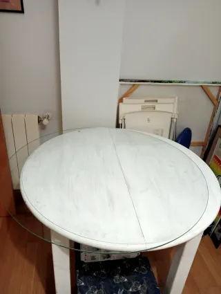 Mesa redonda extensible 90-115cm