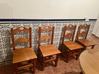 Set di 4 sedie in legno