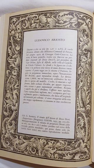 Libro Ariosto “Cinque Canti” dell'Orlando furioso