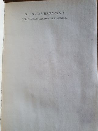 Libro Antico “Il Decameroncino” del 1937
