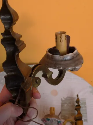 Coppia Applique Lampade Vintage