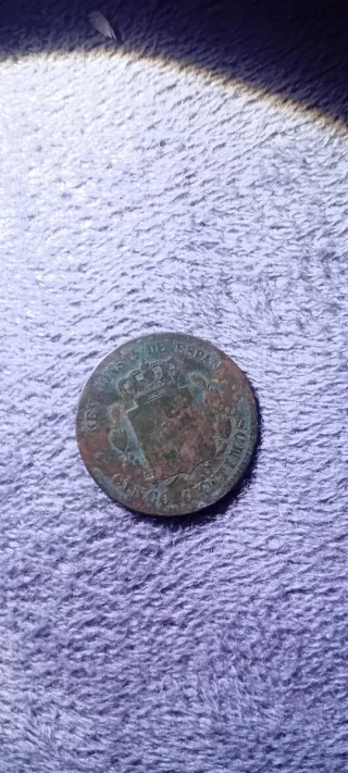 Moneda 5 céntimos Alfonso XII 1878