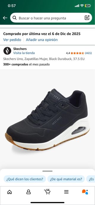 Skechers Uno Mujer Negro 37.5 EU