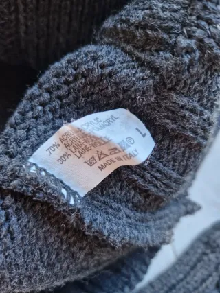 Giacca Y2K Chunky Knit Grigia