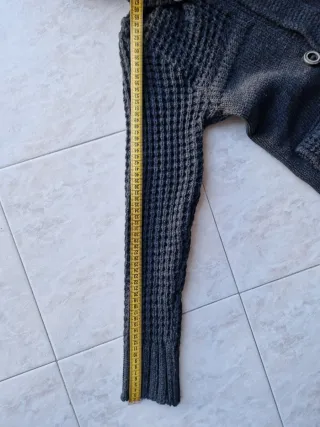 Giacca Y2K Chunky Knit Grigia