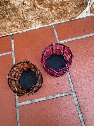 Portacandele decorativi in vetro e metallo