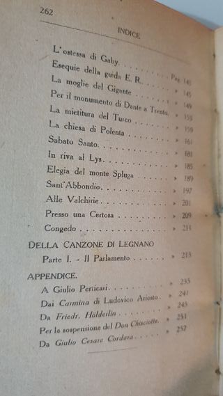 Libro Antico 1921 “Rime e Ritmi” Giosuè Carducci
