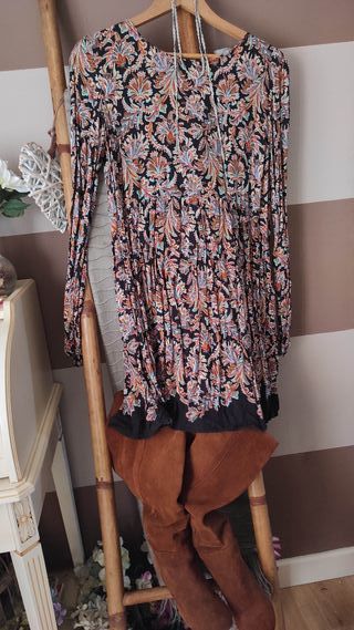 Vestido Zara Estampado Talla L