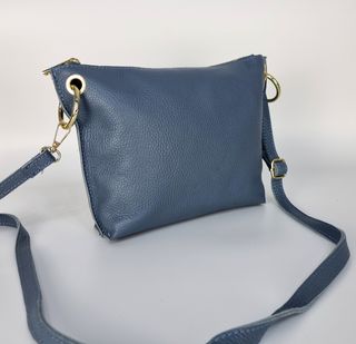 Bolso Bandolera, Piel Genuina - Azul - Italy