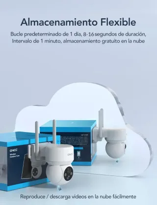 Cámara Solar GNCC WiFi Exterior con Batería