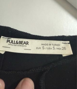 Top negro manga larga