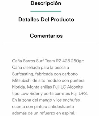 Caña de pescar Barros Surf Team R2 425