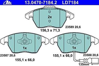 ATE 13047071842 Juego Pastillas Freno