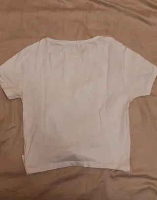 Camisa Stradivarius blanca cruzada