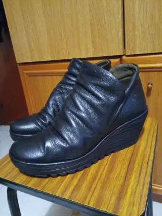 Botines FLY London Mujer Talla 39 Negros