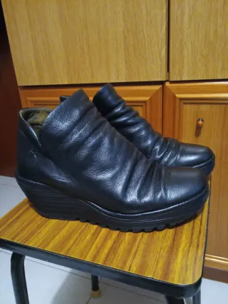 Botines FLY London Mujer Talla 39 Negros
