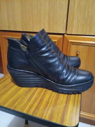 Botines FLY London Mujer Talla 39 Negros