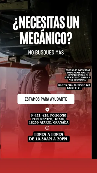 Mecánico super económico en granada